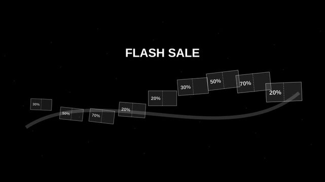 Digital Discount Coupon Conveyor Flash Sale Animation