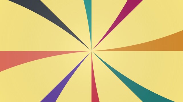 Retro colorful sunburst pattern background with vintage dynamic rays and warm yellow aesthetic for creative graphic design