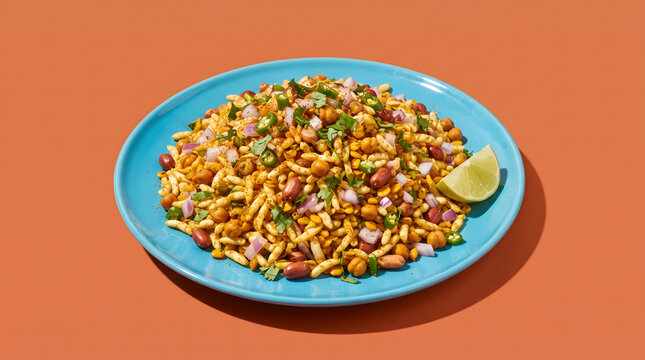 Ghoti gorom spicy puffed rice mixture with peanuts, Kolkata street food