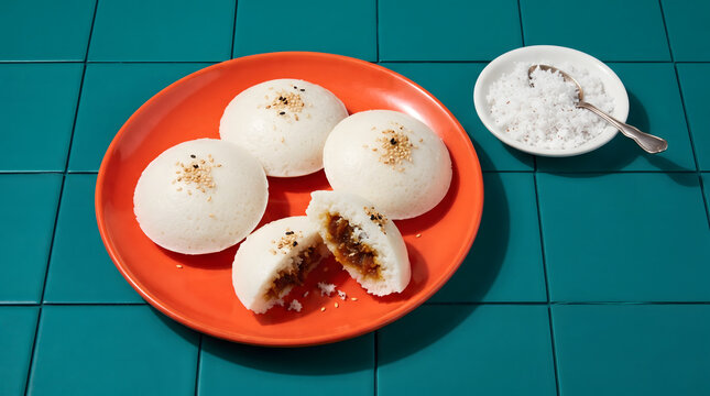 Tekeli pitha steamed rice dumpling filled with jaggery, Indian sweet