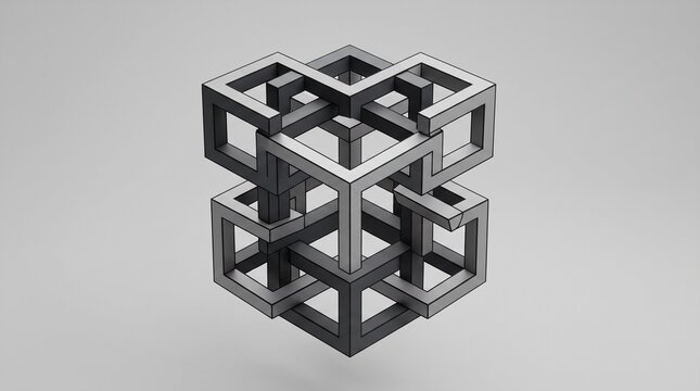 Impossible 3D Cube Drawing | Mind-Bending Geometric Design