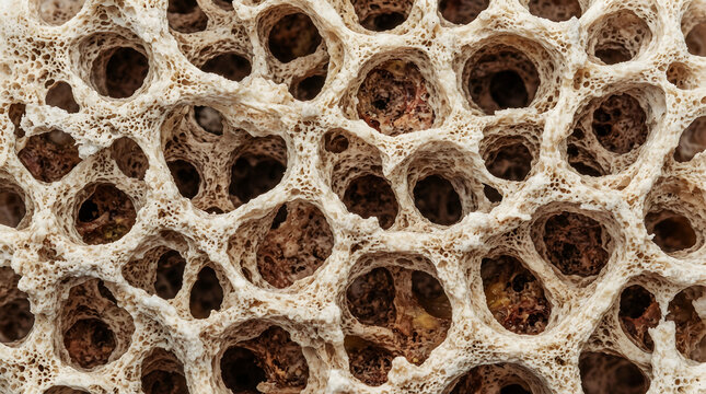 Osteoporotic Porous Trabecular Bone Structure Medical Background