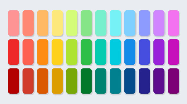 A vibrant collection of colorful rectangular swatches arranged in a grid pattern.