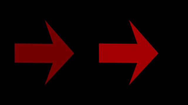 Arrow on black background