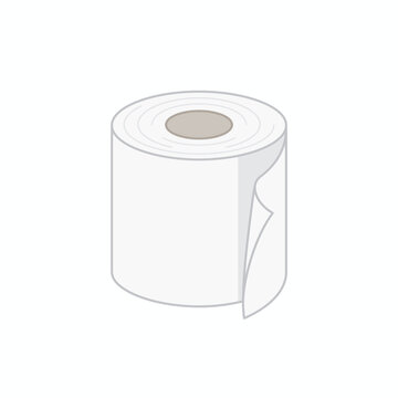 Toilet paper roll vector illustration with a white background
