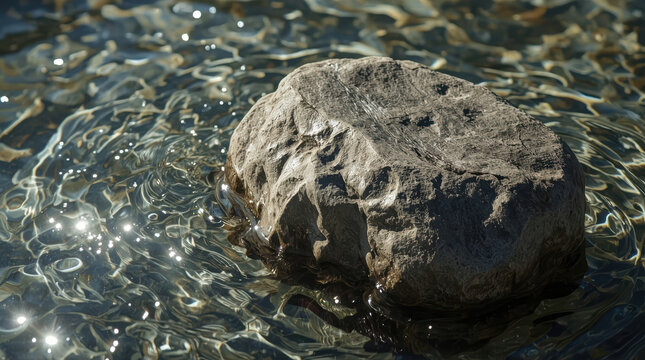 Stone water river sunlight texture