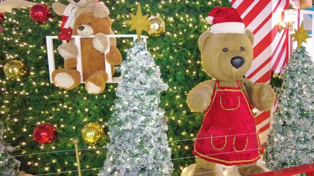 Christmas teddy bear animatronic holiday display