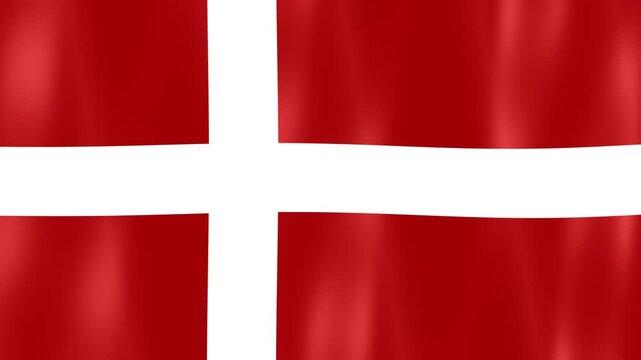 Digital graphics of the waving national flag of Denmark