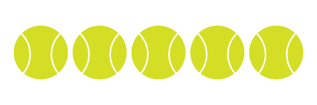 Textured tennis ball icon in bright yellow-green color. Flat vector illustration of sport equipment for competition, fitness, or tournament design isolated on white background. vector