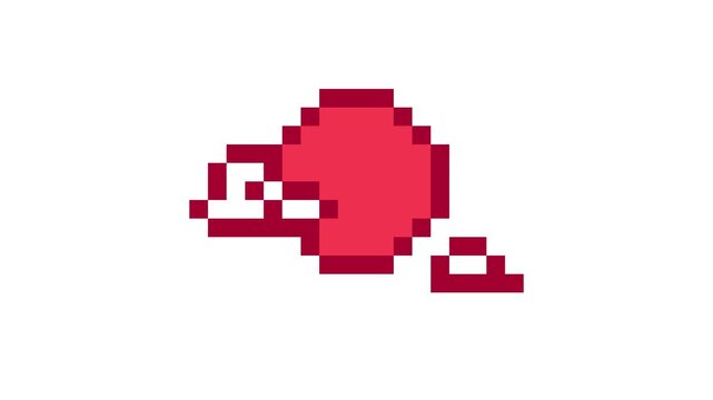 8-bit pixel art cute retro sun and cloud icon. looped animation 4k 30fps