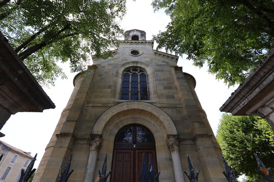 Temple protestant, &eacute;glise protestante, vue de l'ext&eacute;rieur, ville de N&eacute;rac, d&eacute;partement du Lot et Garonne, France