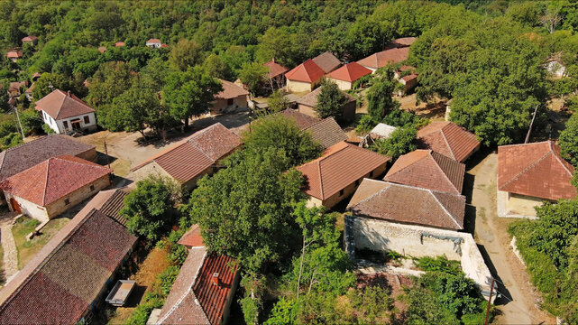 Old rustic vintage houses with wine cellars in Rogljevacke pivnice