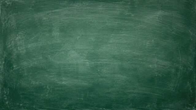 Empty Green Chalkboard with Subtle Chalk Marks and Scratches