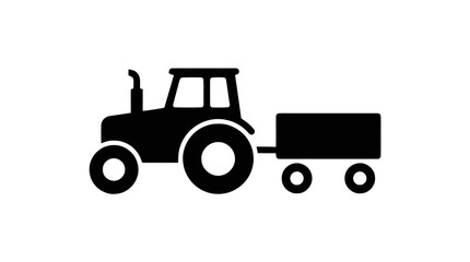 Fototapeta premium Vector illustration of tractor icon on a transparent background