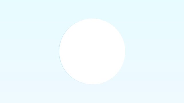 Light cyan rings form calm geometric frame around an open white center, elegant title screens, cosmetic promos, medical visuals, business presentations, social content simple motion design.