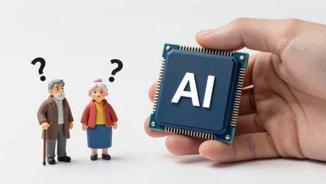 Older people are facing the widespread implementation of AI. Difficulties in distinguishing neurogenerative content from reality. Digital literacy helps seniors stay safe.