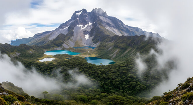 Mount Wilhelm with Alpine Lakes and Cloud Forest Papua New Guinea