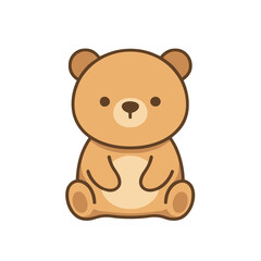 Fototapeta premium Cute cartoon teddy bear sitting