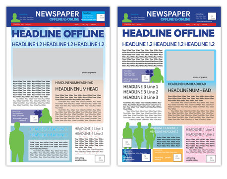 website  and newspaper cover template design