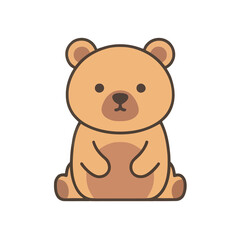 Fototapeta premium Cute cartoon bear illustration