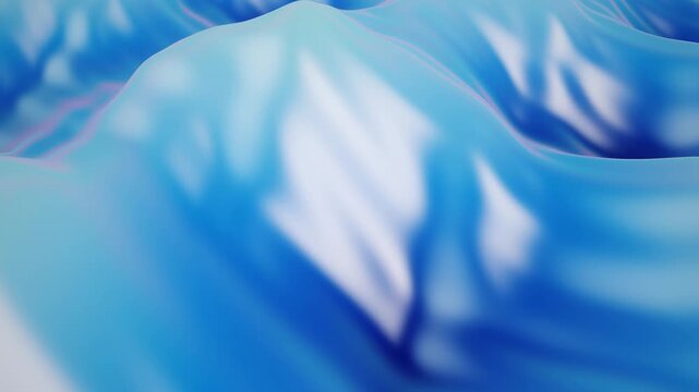 Abstract blue liquid wave motion background animation loop