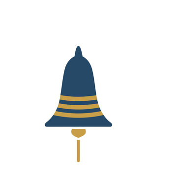 Blue and gold bell icon