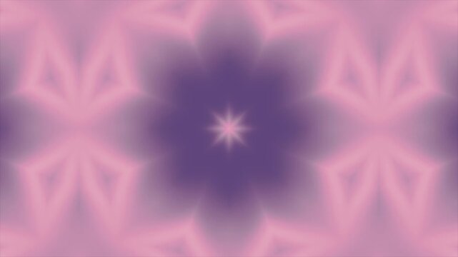 Abstract purple kaleidoscope pattern with a central star shape
