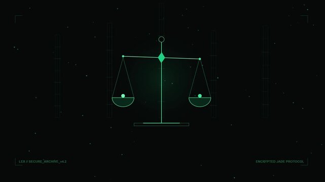 Green scale with glowing spheres on starfield background