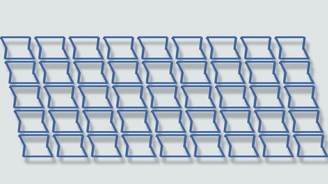 Reentrant cellular lattice deformation in cobalt and porcelain, seamless loop