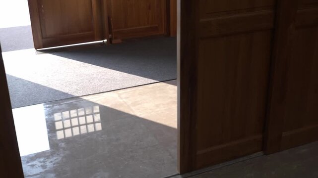 Sun shinning on the clean floors