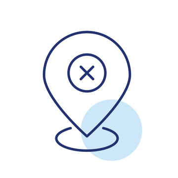 Retail restriction, shopping ban. Checkout cancelled. Pixel perfect, editable stroke vector icon