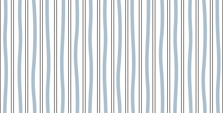 Blue and gray wavy vertical line pattern on white. Irregular stripes create a subtle flowing geometric texture. Ideal for backgrounds, textiles, wallpaper, packaging, posters and modern graphic design
