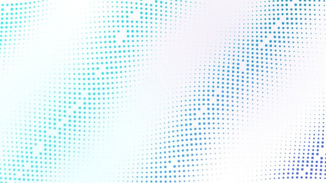 Blue and green halftone pattern background with wave effect