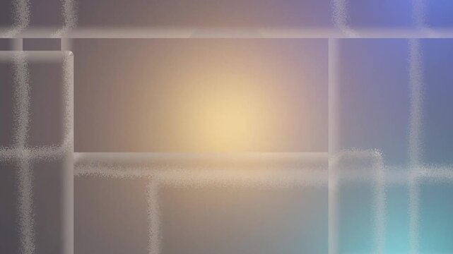 Abstract geometric blue background with shifting frosted glass lines loop
