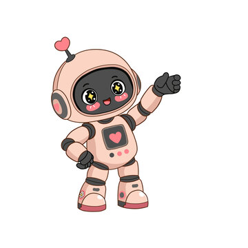 Cute robot illustration 