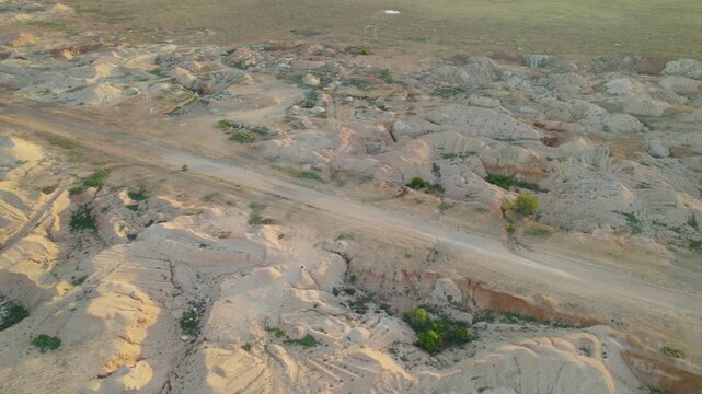 Arid Landscape, Opal Mining Piles, And Dirt Roads Of Coober Pedy