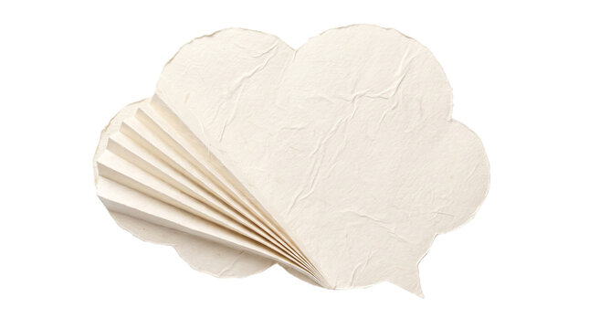 Layered paper thought bubble origami structure