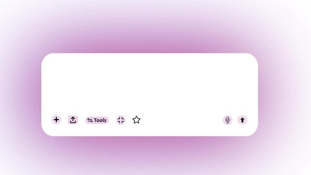 Futuristic AI Search Bar and Digital Interface Animation on white Background, Online Search, Smart Technology, Tools, User Interface and Modern Web Application Concept