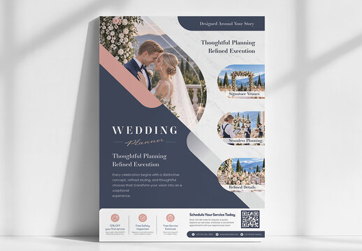Flyer and Poster Template for Wedding Planner, Wedding Planning and Event Services
