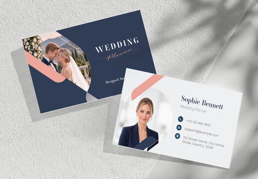 Business Card Template for Wedding Planner, Wedding Planning and Event Professional