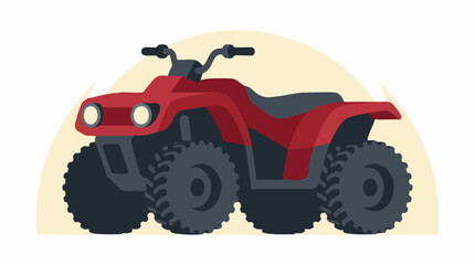 Red All-Terrain Vehicle (ATV) Flat Design Illustration © GraphWorks
