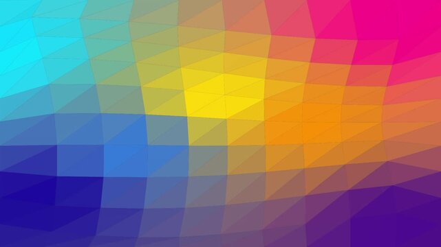 Abstract geometric background with low poly mesh pattern moving in colorful spectrum gradients colorful gradient mesh surface digital art colors triangular mesh