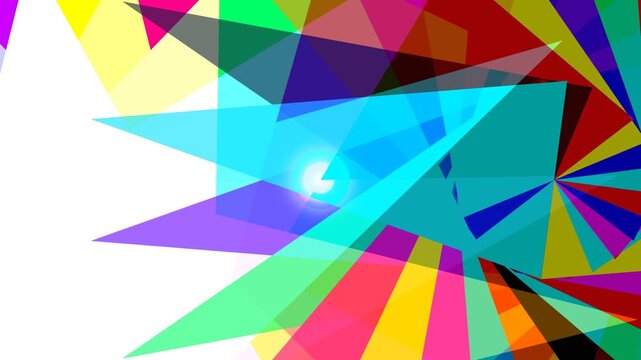 Vibrant abstract geometric background with colorful overlapping triangles and sharp polygonal shapes