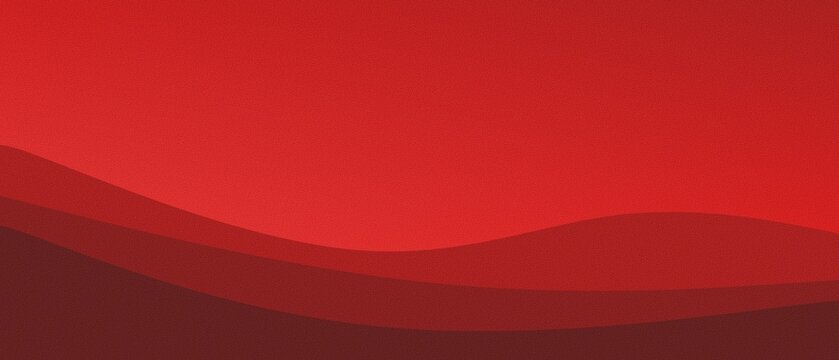 Abstract background with smooth flowing red waves and gradient layers.