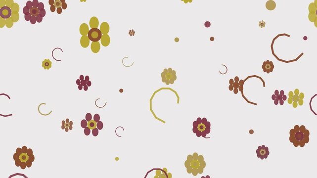 Seamless loop orange ornamental medallion motion background