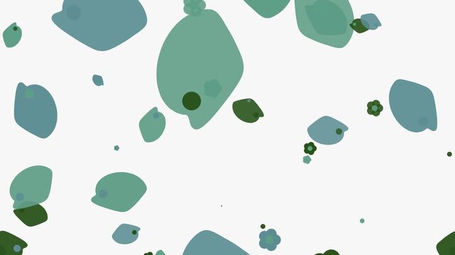 Seamless loop colorful floating paisley motion background