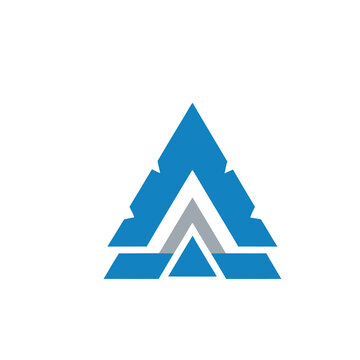 Abstract geometric triangle logo