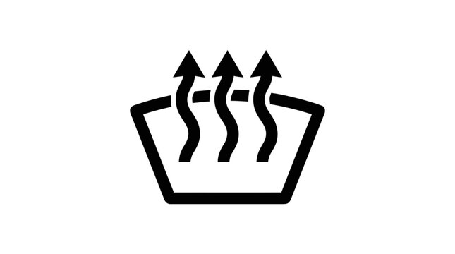 Vector illustration of car windshield defogger defrost icon vector on a transparent background