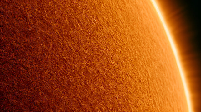 Detailed View Of The Sun's Surface Showing Granulation Texture, Crisp Midday Sunlight, Shot On 85mm Lens, Shallow Depth Of Field, High-Contrast Tones, Photorealistic, Ultra-Detailed