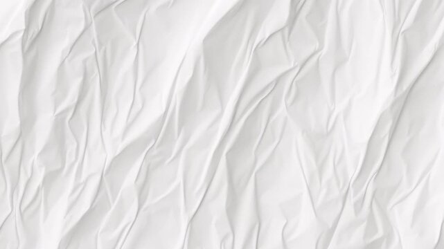 Realistic Crumpled White Paper Texture Animation, Subtle Wrinkled Paper Surface Motion for Backgrounds, Overlays and Creative Design in 4K.